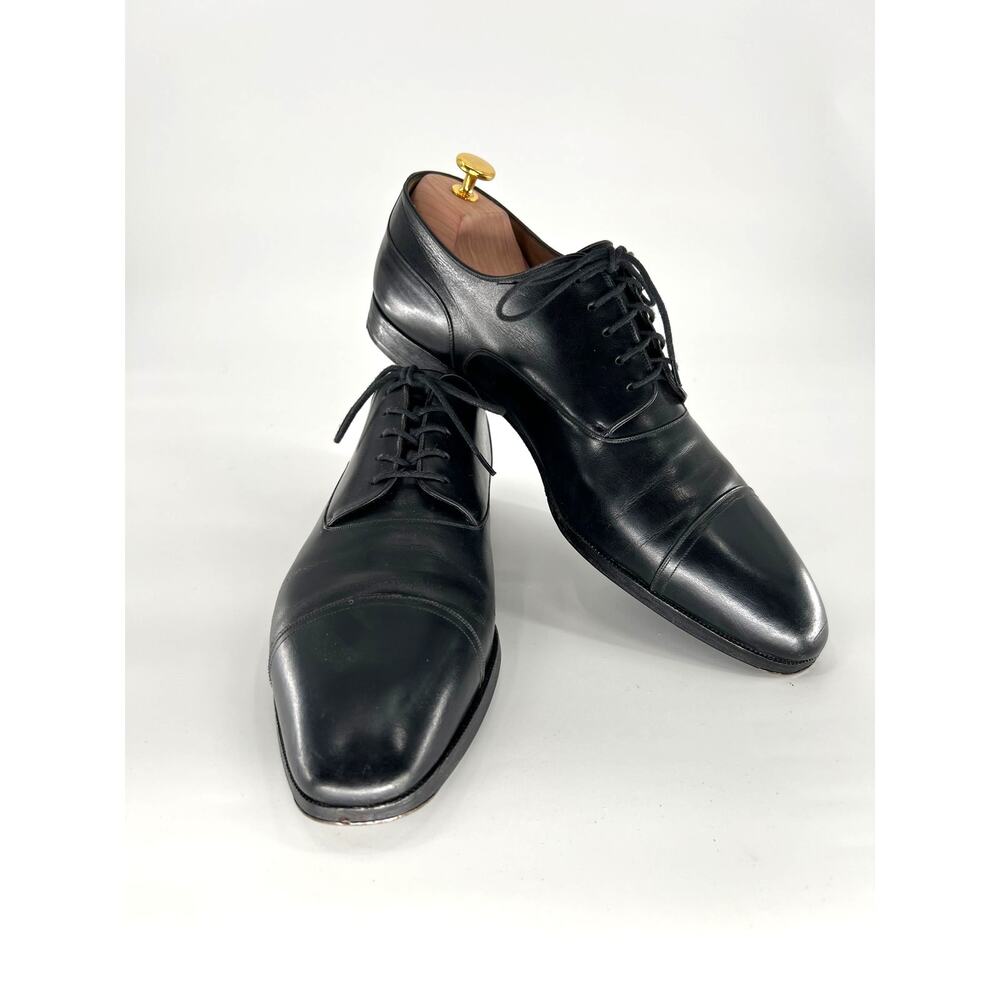 Berluti Cap-Toe Derby Shoes in Black - Size 12